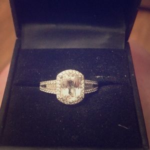 size 7 sterling silver costume engagement ring